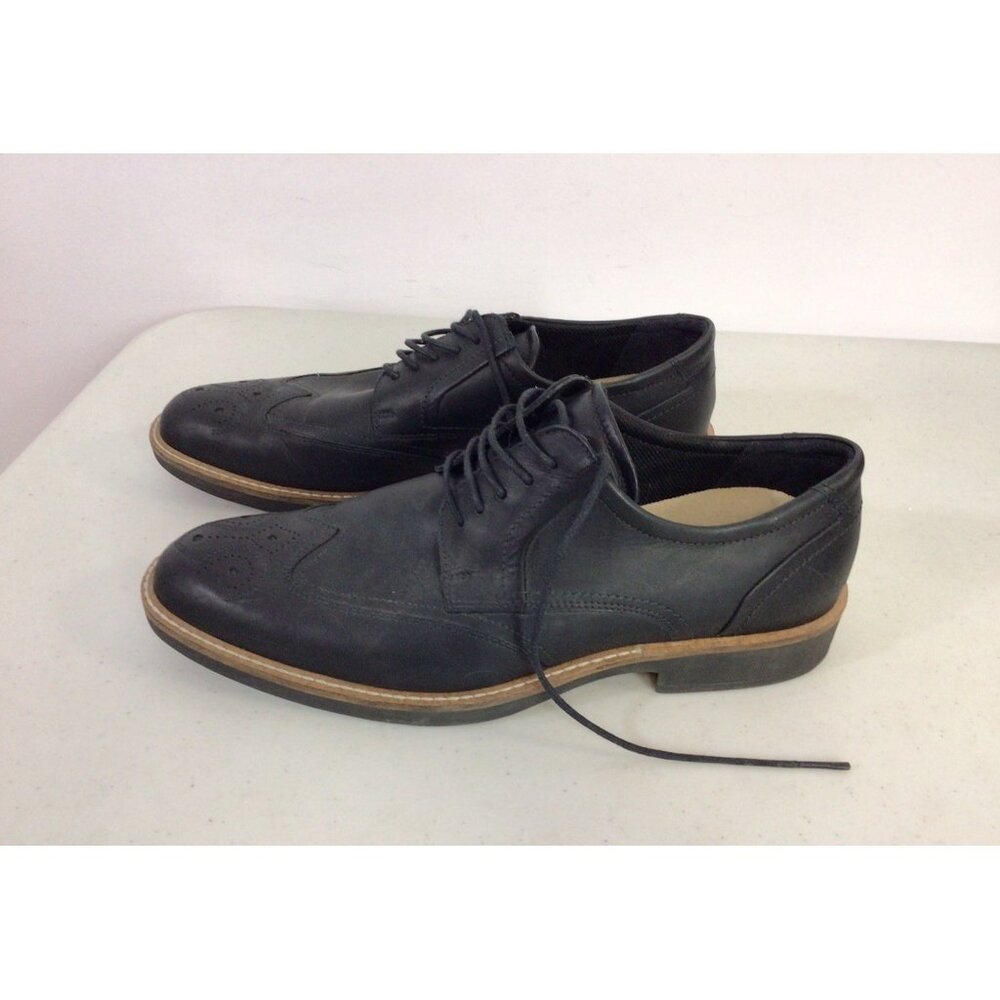 Echo Black Leather Oxford Shoes Mens 9.5